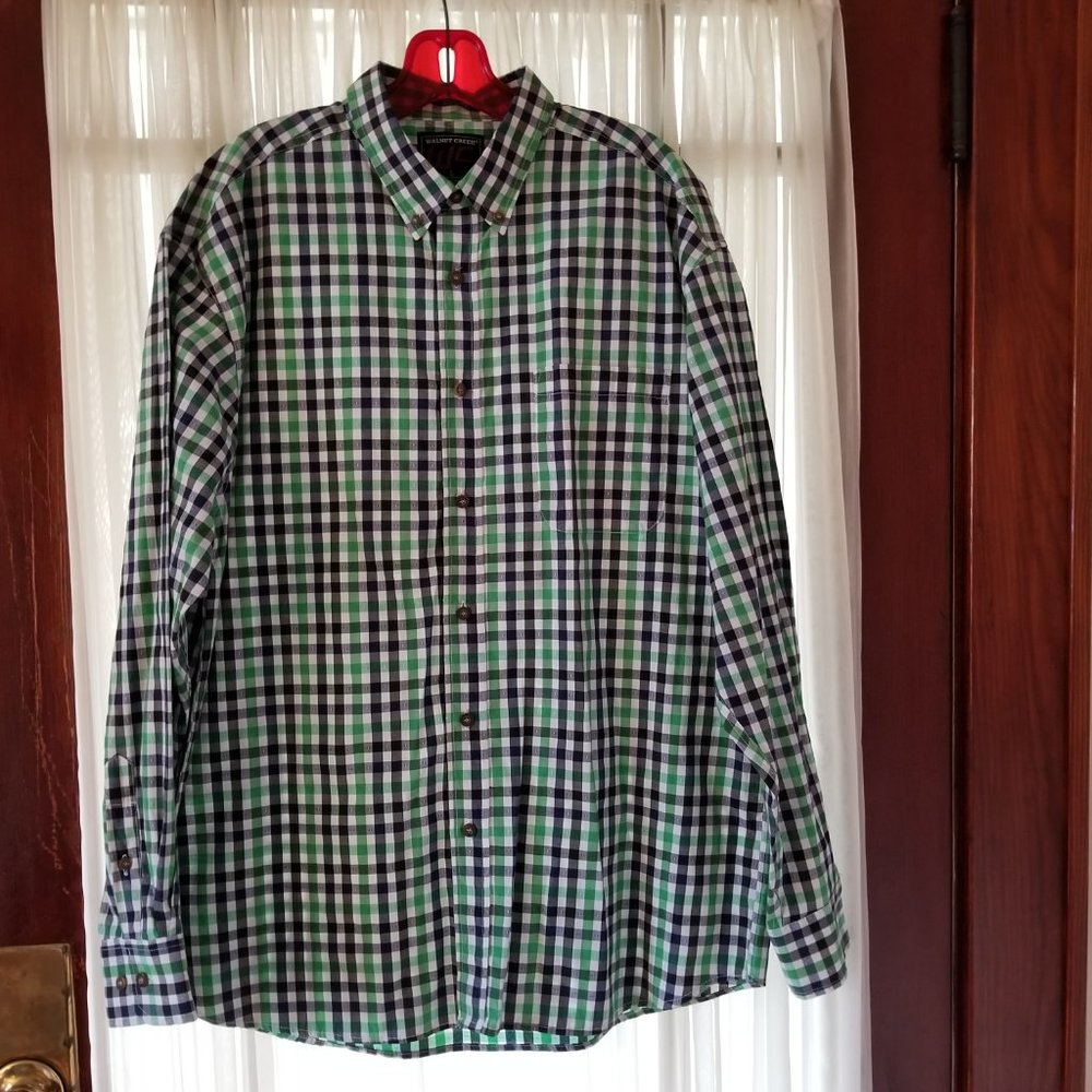 Walnut Creek Men's Button Down Plaid Shirt - Large